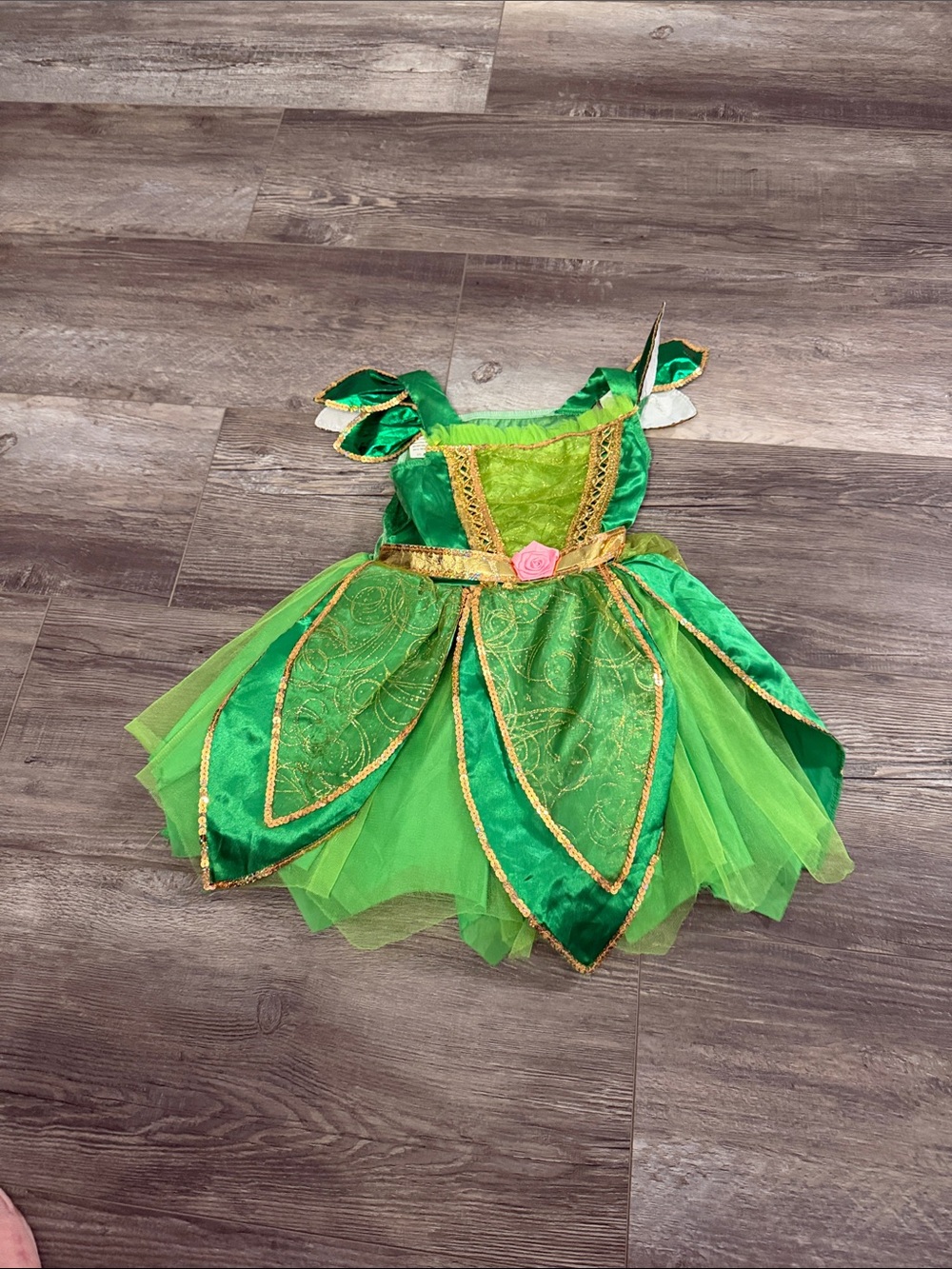 Green Fairy Princess Tutu Costume with Gold Trim
